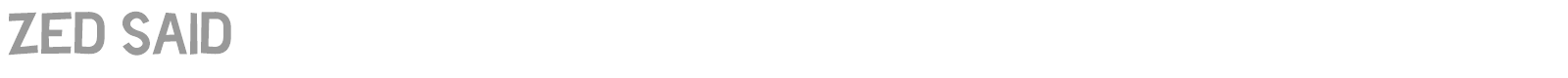 Zed Said font preview